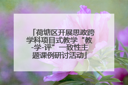 荷塘区开展思政跨学科项目式教学“教-学-评”一致性主题课例研讨活动