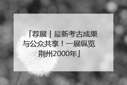 荐展｜最新考古成果与公众共享！一展纵览荆州2000年