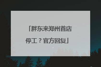 胖东来郑州首店停工？官方回复