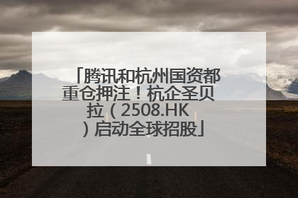 腾讯和杭州国资都重仓押注！杭企圣贝拉（2508.HK）启动全球招股