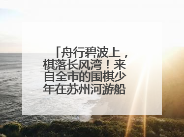 舟行碧波上，棋落长风湾！来自全市的围棋少年在苏州河游船上展开对决