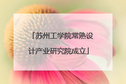 苏州工学院常熟设计产业研究院成立