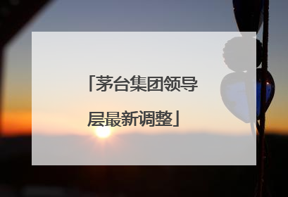 茅台集团领导层最新调整