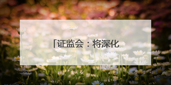 证监会：将深化资本市场科技金融体制机制改革
