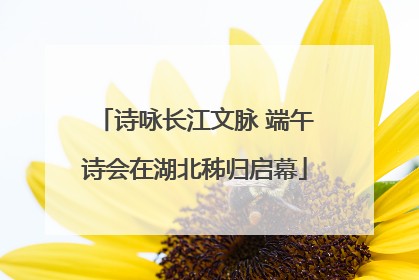 诗咏长江文脉 端午诗会在湖北秭归启幕