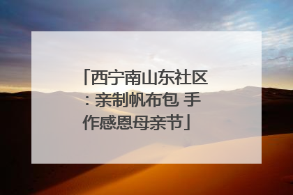 西宁南山东社区：亲制帆布包 手作感恩母亲节
