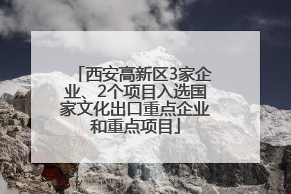 西安高新区3家企业、2个项目入选国家文化出口重点企业和重点项目