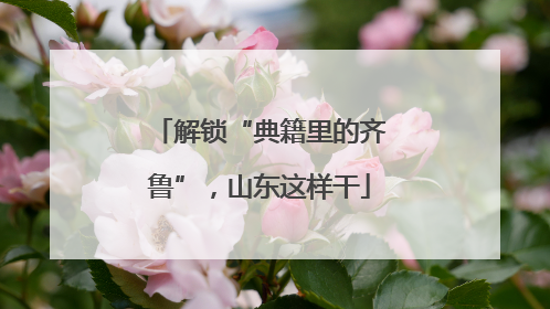 解锁“典籍里的齐鲁”，山东这样干
