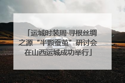 运城时装周·寻根丝绸之源“半颗蚕茧”研讨会在山西运城成功举行