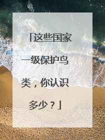 这些国家一级保护鸟类，你认识多少？