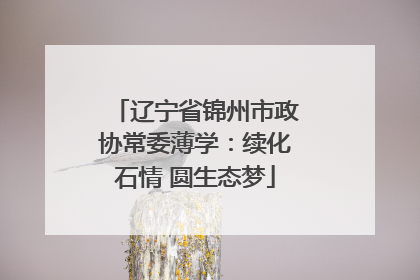 辽宁省锦州市政协常委薄学：续化石情 圆生态梦