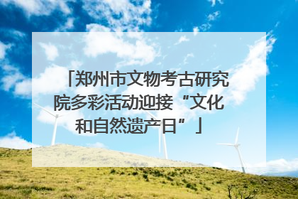 郑州市文物考古研究院多彩活动迎接“文化和自然遗产日”