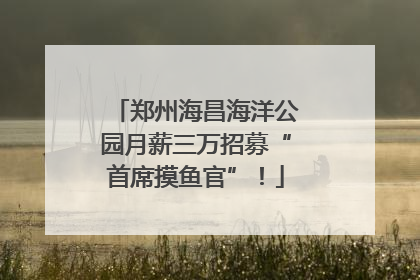郑州海昌海洋公园月薪三万招募“首席摸鱼官”！