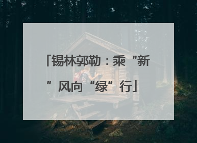 锡林郭勒：乘“新”风向“绿”行