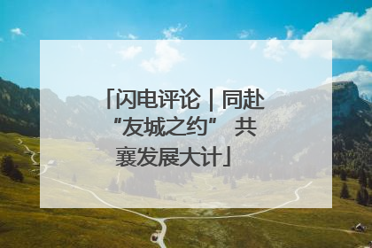 闪电评论｜同赴“友城之约” 共襄发展大计