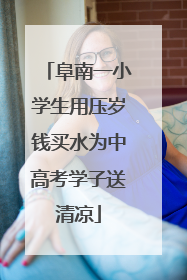 阜南一小学生用压岁钱买水为中高考学子送清凉