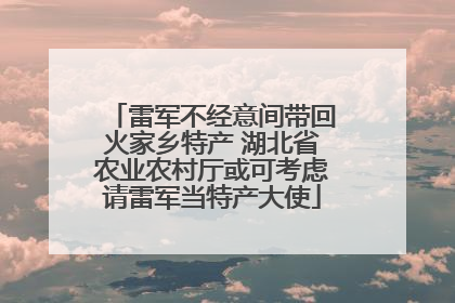 雷军不经意间带回火家乡特产 湖北省农业农村厅或可考虑请雷军当特产大使