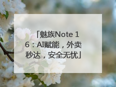 魅族Note 16：AI赋能，外卖秒达，安全无忧