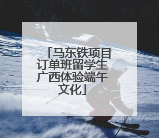 马东铁项目订单班留学生广西体验端午文化