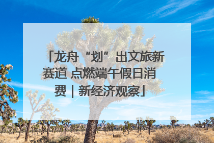 龙舟“划”出文旅新赛道 点燃端午假日消费｜新经济观察