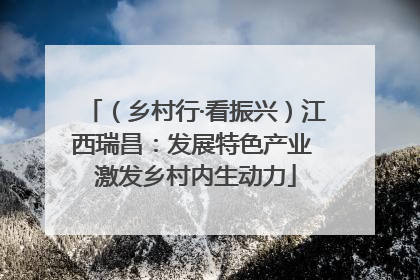 （乡村行·看振兴）江西瑞昌：发展特色产业 激发乡村内生动力