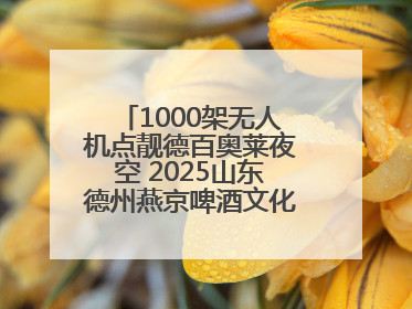 1000架无人机点靓德百奥莱夜空 2025山东德州燕京啤酒文化节6.20启幕