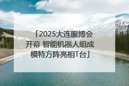 2025大连服博会开幕 智能机器人组成模特方阵亮相T台