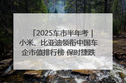 2025车市半年考｜小米、比亚迪领衔中国车企市值排行榜 保时捷跌出全球TOP10