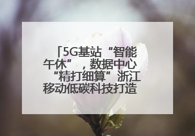 5G基站“智能午休”，数据中心“精打细算”浙江移动低碳科技打造“绿色流量”