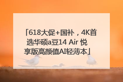 618大促+国补，4K首选华硕a豆14 Air 悦享版高颜值AI轻薄本