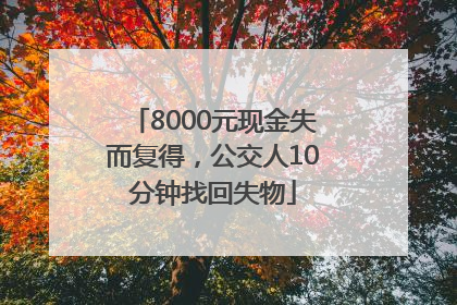 8000元现金失而复得，公交人10分钟找回失物