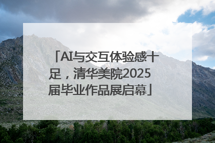 AI与交互体验感十足，清华美院2025届毕业作品展启幕