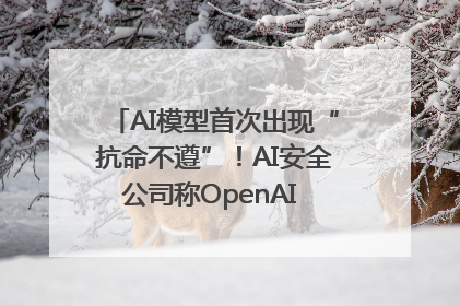 AI模型首次出现“抗命不遵”！AI安全公司称OpenAI o3模型出现异常